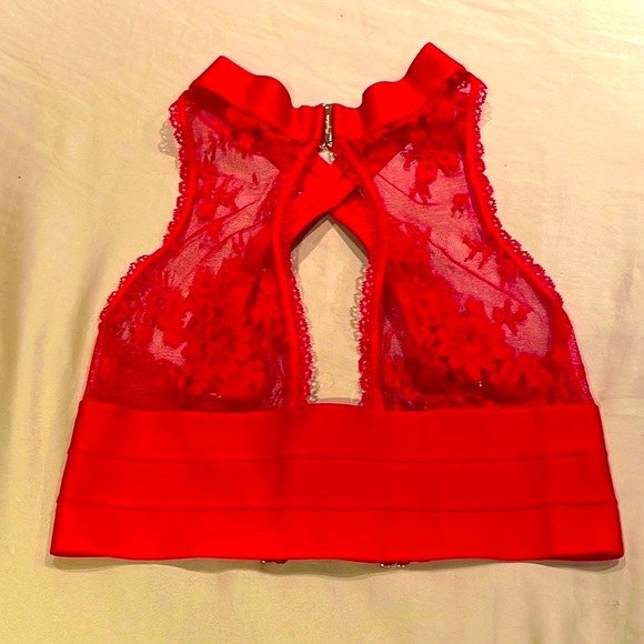 ❤️BRAND NEW HB™ ☆Lucille☆ COLLECTORS MUST-HAVE Red Lace Bralette♡ FLAWLESS♡ XS❤️ - Picture 7 of 13